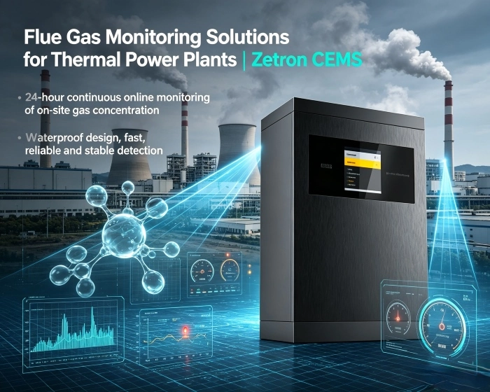 Řešení monitorování spalin pro tepelné elektrárny | Zetron CEMS od monitorování procesu až po splnění požadavků na emise na konci potrubí